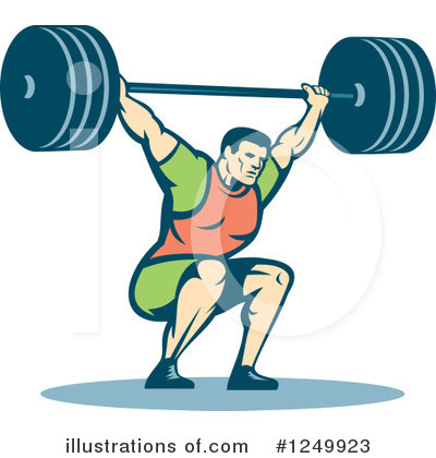 Royalty-Free (RF) Bodybuilder Clipart Illustration by patrimonio - Stock Sample #1249923