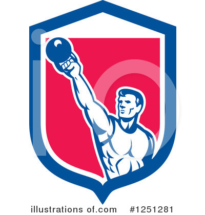 Royalty-Free (RF) Bodybuilder Clipart Illustration by patrimonio - Stock Sample #1251281