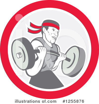 Royalty-Free (RF) Bodybuilder Clipart Illustration by patrimonio - Stock Sample #1255876