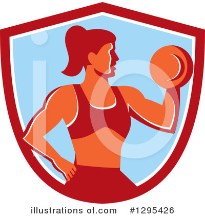 Royalty-Free (RF) Bodybuilder Clipart Illustration by patrimonio - Stock Sample #1295426