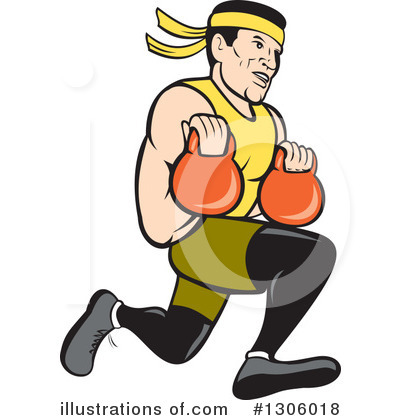 Royalty-Free (RF) Bodybuilder Clipart Illustration by patrimonio - Stock Sample #1306018