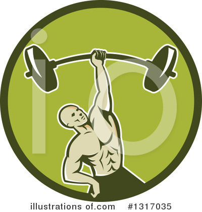 Royalty-Free (RF) Bodybuilder Clipart Illustration by patrimonio - Stock Sample #1317035