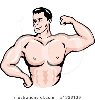 Bodybuilding Clipart #1338139 by Vector Tradition SM