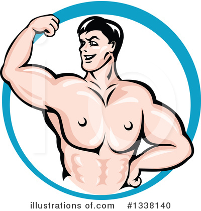 Bodybuilding Clipart #1338140 by Vector Tradition SM