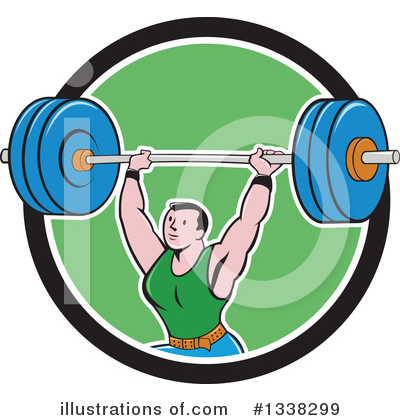 Royalty-Free (RF) Bodybuilder Clipart Illustration by patrimonio - Stock Sample #1338299