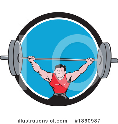 Royalty-Free (RF) Bodybuilder Clipart Illustration by patrimonio - Stock Sample #1360987