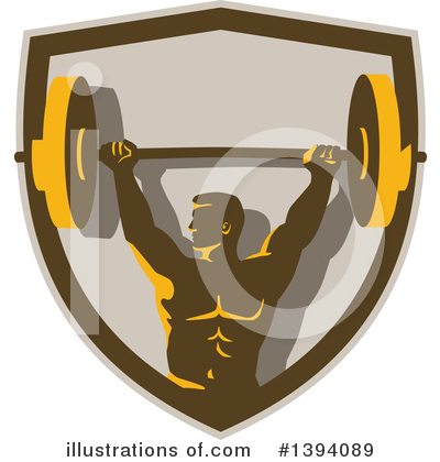 Royalty-Free (RF) Bodybuilder Clipart Illustration by patrimonio - Stock Sample #1394089