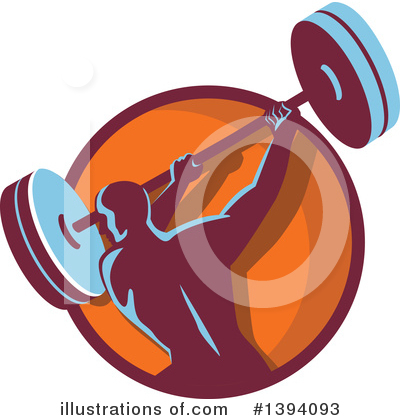 Royalty-Free (RF) Bodybuilder Clipart Illustration by patrimonio - Stock Sample #1394093