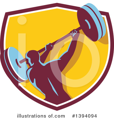 Royalty-Free (RF) Bodybuilder Clipart Illustration by patrimonio - Stock Sample #1394094