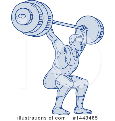 Royalty-Free (RF) Bodybuilder Clipart Illustration by patrimonio - Stock Sample #1443465