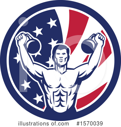 Royalty-Free (RF) Bodybuilder Clipart Illustration by patrimonio - Stock Sample #1570039