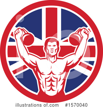 Royalty-Free (RF) Bodybuilder Clipart Illustration by patrimonio - Stock Sample #1570040