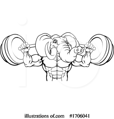 Royalty-Free (RF) Bodybuilder Clipart Illustration by AtStockIllustration - Stock Sample #1706041