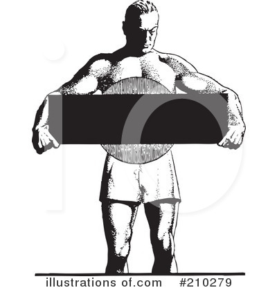Royalty-Free (RF) Bodybuilder Clipart Illustration by BestVector - Stock Sample #210279