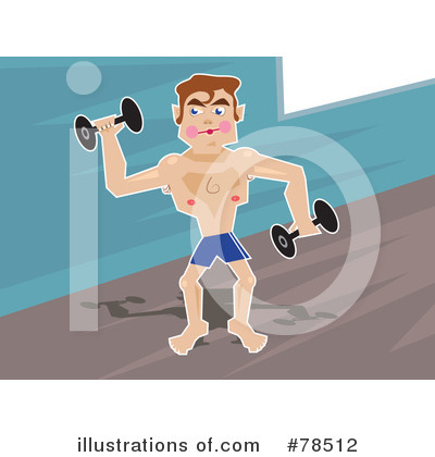 Royalty-Free (RF) Bodybuilder Clipart Illustration by Prawny - Stock Sample #78512