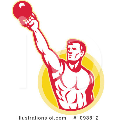 Royalty-Free (RF) Bodybuilding Clipart Illustration by patrimonio - Stock Sample #1093812