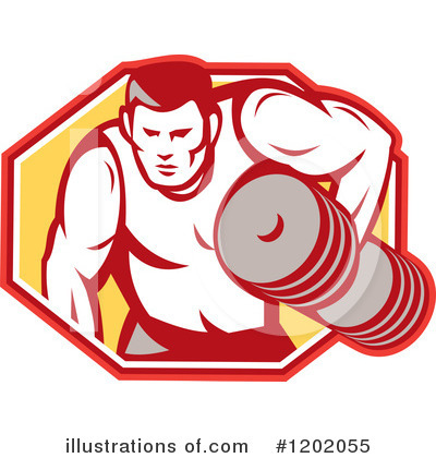 Royalty-Free (RF) Bodybuilding Clipart Illustration by patrimonio - Stock Sample #1202055