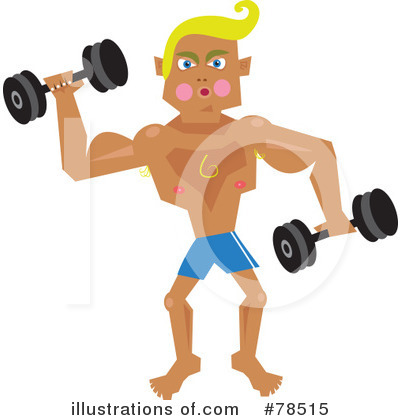 Royalty-Free (RF) Bodybuilding Clipart Illustration by Prawny - Stock Sample #78515