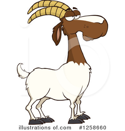 Royalty-Free (RF) Boer Goat Clipart Illustration by Hit Toon - Stock Sample #1258660