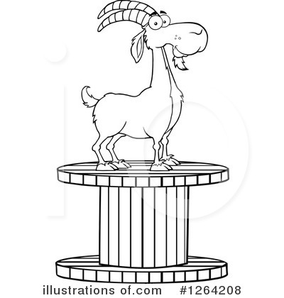 Royalty-Free (RF) Boer Goat Clipart Illustration by Hit Toon - Stock Sample #1264208