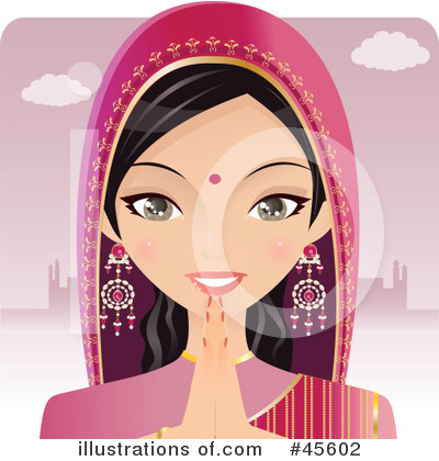 Royalty-Free (RF) Bollywood Woman Clipart Illustration by Melisende Vector - Stock Sample #45602
