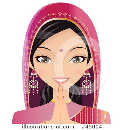 Indian Woman Clipart #45604 by Melisende Vector