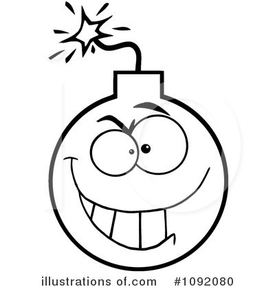 Royalty-Free (RF) Bomb Clipart Illustration by Hit Toon - Stock Sample #1092080