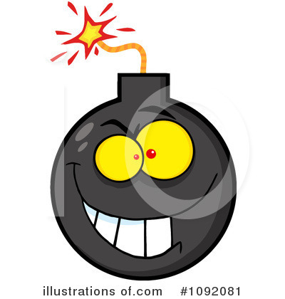 Royalty-Free (RF) Bomb Clipart Illustration by Hit Toon - Stock Sample #1092081