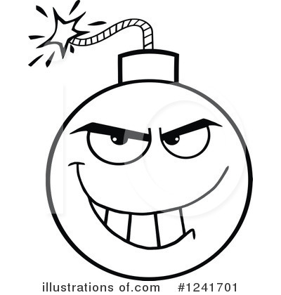 Royalty-Free (RF) Bomb Clipart Illustration by Hit Toon - Stock Sample #1241701