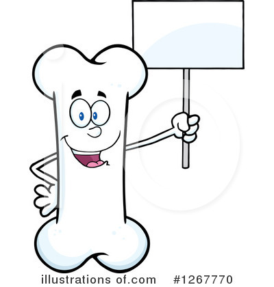 Royalty-Free (RF) Bone Character Clipart Illustration by Hit Toon - Stock Sample #1267770