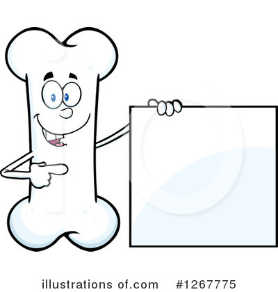 Royalty-Free (RF) Bone Character Clipart Illustration by Hit Toon - Stock Sample #1267775