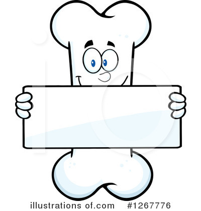 Royalty-Free (RF) Bone Character Clipart Illustration by Hit Toon - Stock Sample #1267776