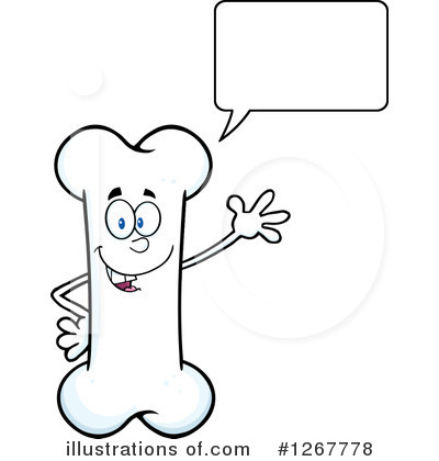 Royalty-Free (RF) Bone Character Clipart Illustration by Hit Toon - Stock Sample #1267778