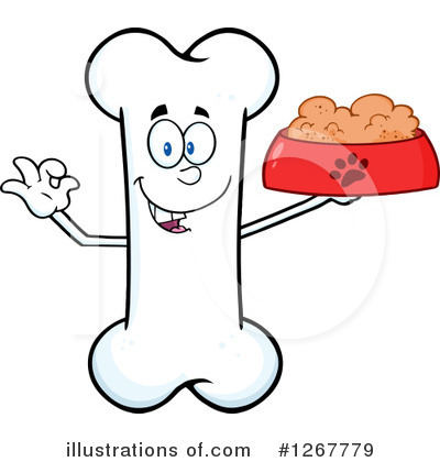 Royalty-Free (RF) Bone Character Clipart Illustration by Hit Toon - Stock Sample #1267779