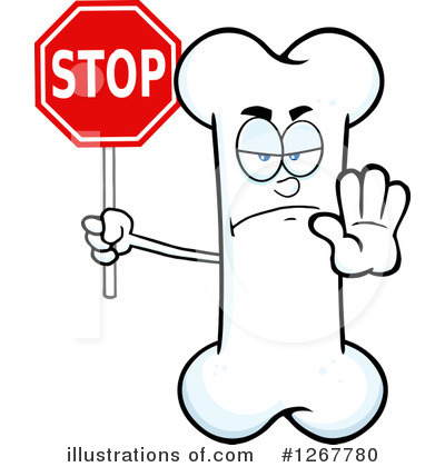 Royalty-Free (RF) Bone Character Clipart Illustration by Hit Toon - Stock Sample #1267780