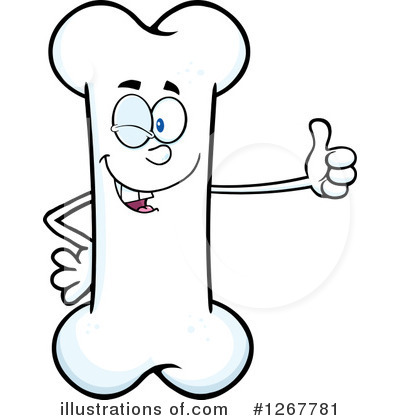 Royalty-Free (RF) Bone Character Clipart Illustration by Hit Toon - Stock Sample #1267781