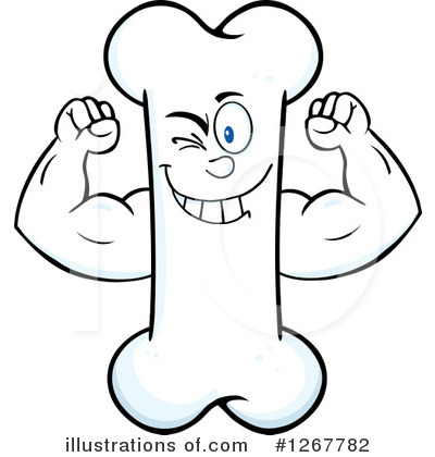 Royalty-Free (RF) Bone Character Clipart Illustration by Hit Toon - Stock Sample #1267782