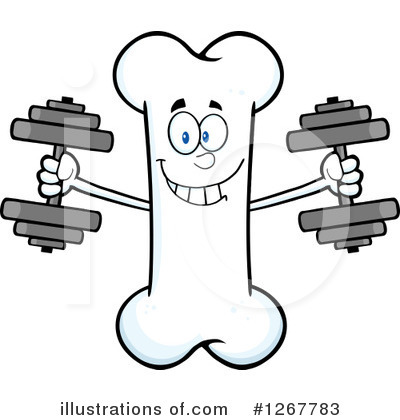 Royalty-Free (RF) Bone Character Clipart Illustration by Hit Toon - Stock Sample #1267783