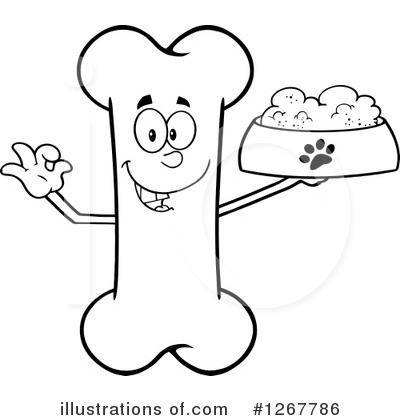 Royalty-Free (RF) Bone Character Clipart Illustration by Hit Toon - Stock Sample #1267786