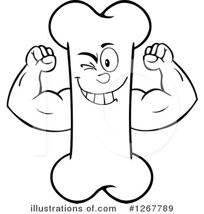 Royalty-Free (RF) Bone Character Clipart Illustration by Hit Toon - Stock Sample #1267789