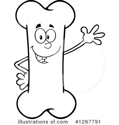 Royalty-Free (RF) Bone Character Clipart Illustration by Hit Toon - Stock Sample #1267791