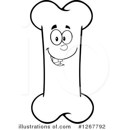 Royalty-Free (RF) Bone Character Clipart Illustration by Hit Toon - Stock Sample #1267792
