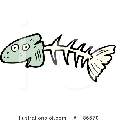 Fish Skeleton Clipart #1186570 by lineartestpilot