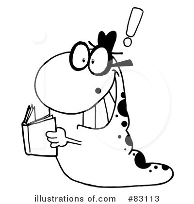 Royalty-Free (RF) Book Worm Clipart Illustration by Hit Toon - Stock Sample #83113