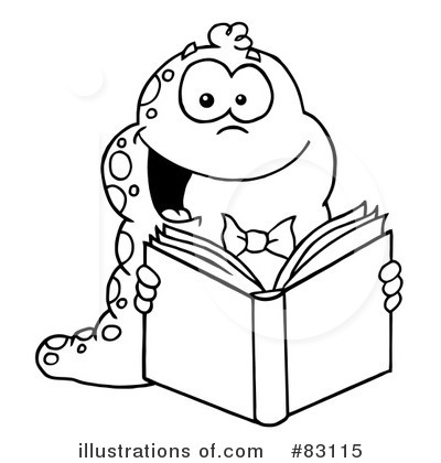 Royalty-Free (RF) Book Worm Clipart Illustration by Hit Toon - Stock Sample #83115