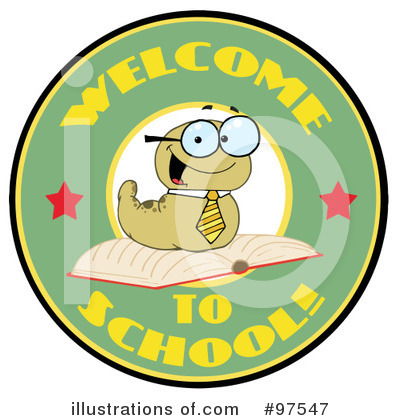 Royalty-Free (RF) Book Worm Clipart Illustration by Hit Toon - Stock Sample #97547