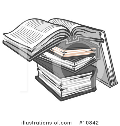 Books Clipart #10842 by Leo Blanchette