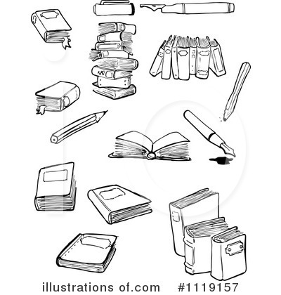 Royalty-Free (RF) Books Clipart Illustration by lineartestpilot - Stock Sample #1119157