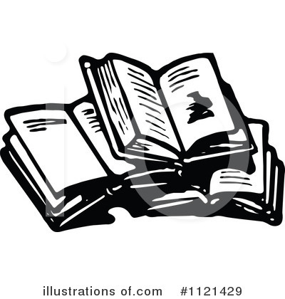 Royalty-Free (RF) Books Clipart Illustration by Prawny Vintage - Stock Sample #1121429