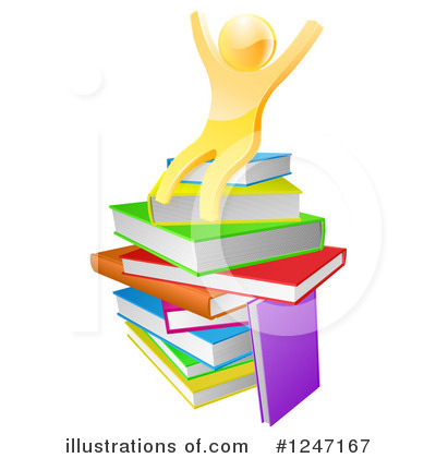 Books Clipart #1247167 by AtStockIllustration